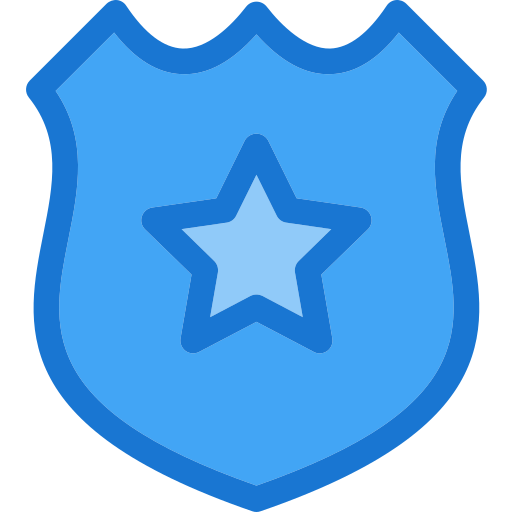 Значок полиции Deemak Daksina Blue иконка