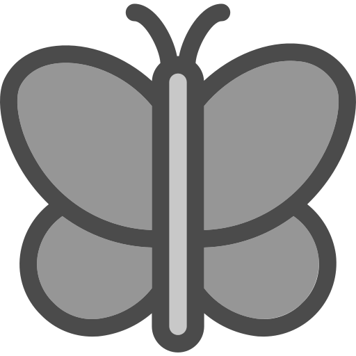 schmetterling Deemak Daksina Grey icon