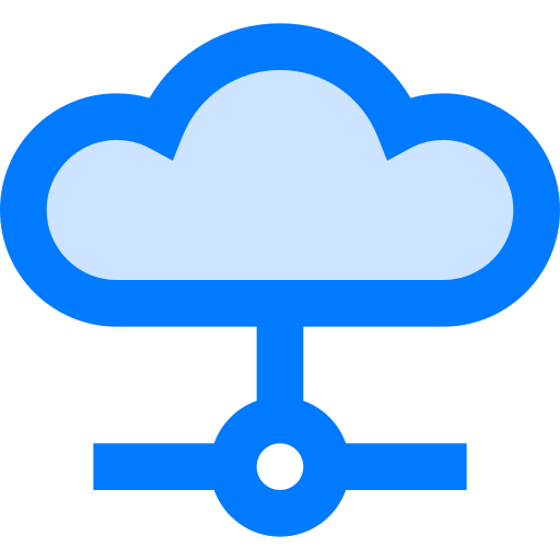 Cloud computing Vitaliy Gorbachev Blue icon