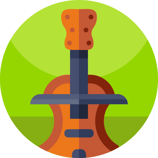 Violin Geometric Flat Circular Flat icon