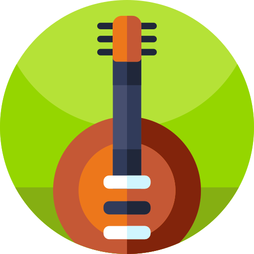 banjo Geometric Flat Circular Flat icoon