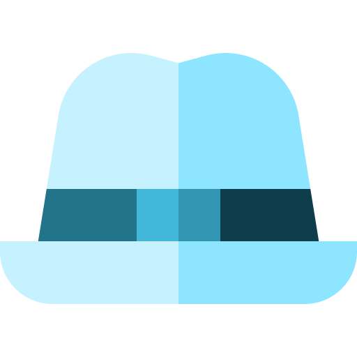 フェドーラ帽 Basic Straight Flat icon
