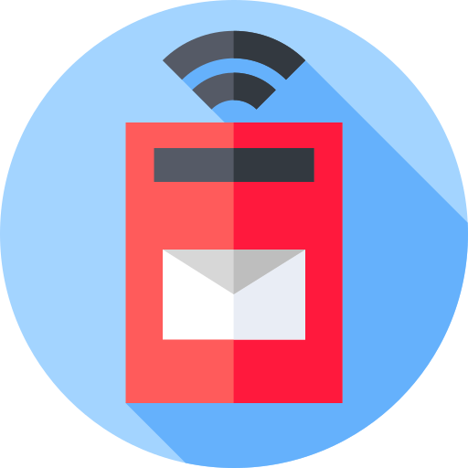 Postbox Flat Circular Flat icon
