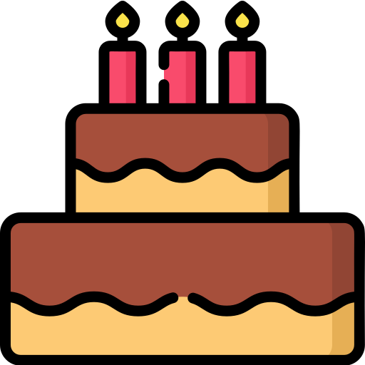 Torta de cumpleaños Special Lineal color icono