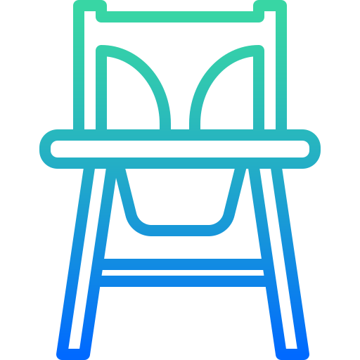 Baby chair Winnievizence Outline gradient icon