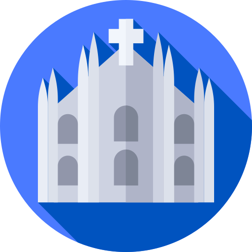 Duomo di milano Flat Circular Flat icon