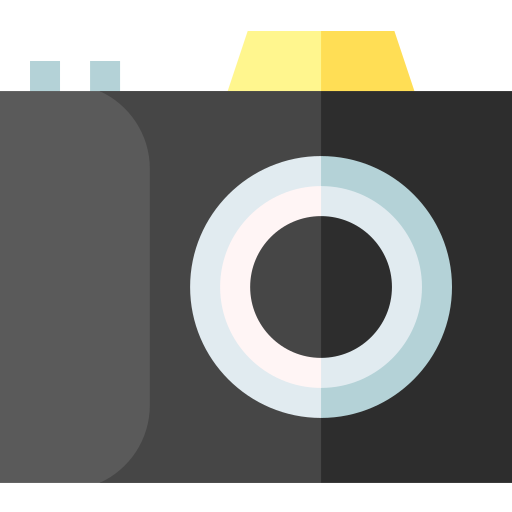 Cámara de fotos Basic Straight Flat icono