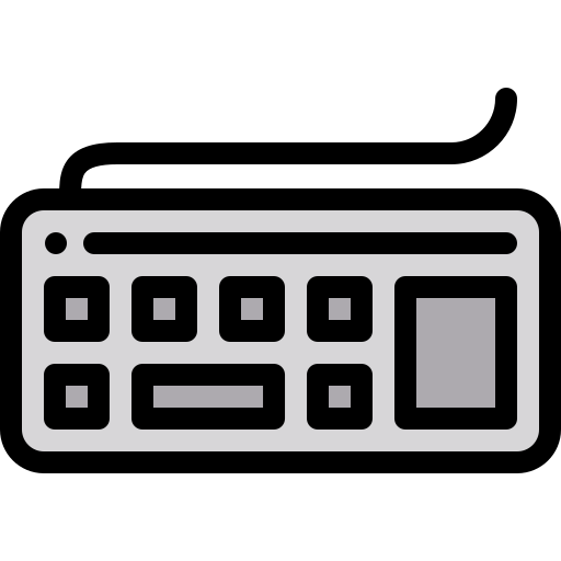 キーボード Detailed Rounded Lineal color icon