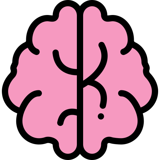 cerveau Detailed Rounded Lineal color Icône