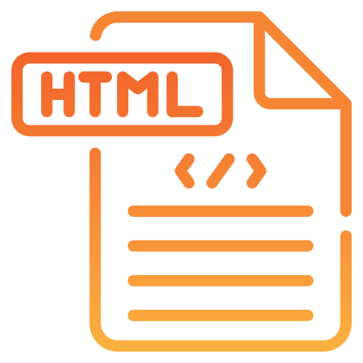 Html coding Generic gradient outline ikon