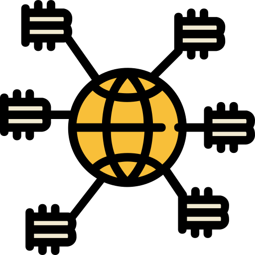 Bitcoin Neung Lineal Color icon