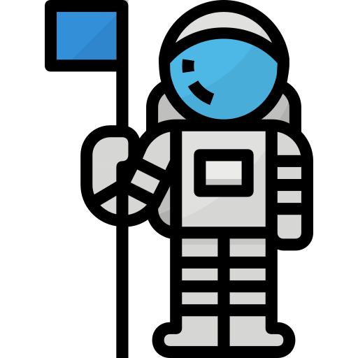 astronaut Aphiradee (monkik) Lineal Color icoon