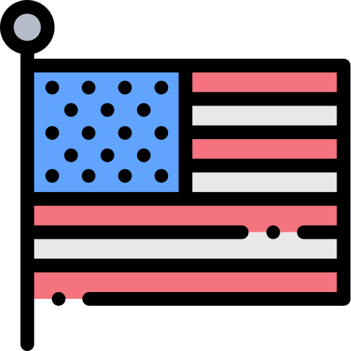 Estados unidos de américa Detailed Rounded Lineal color icono