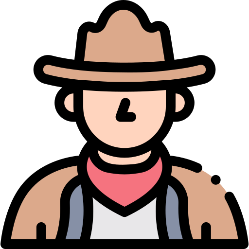 cowboy Detailed Rounded Lineal color icon