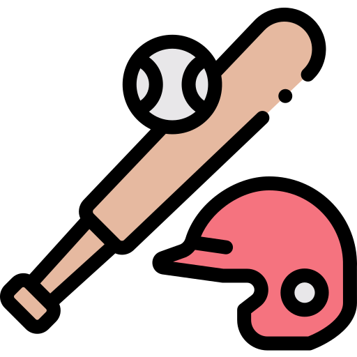 Beisbol Detailed Rounded Lineal color icono