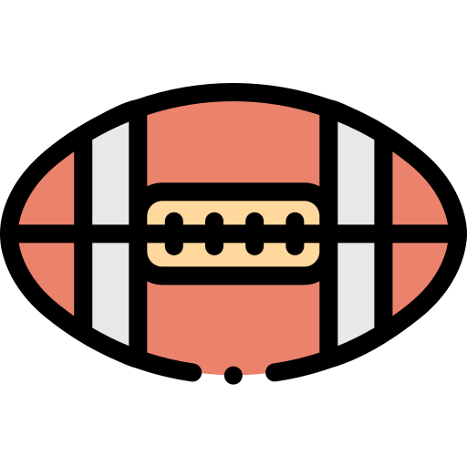 American football Detailed Rounded Lineal color icon