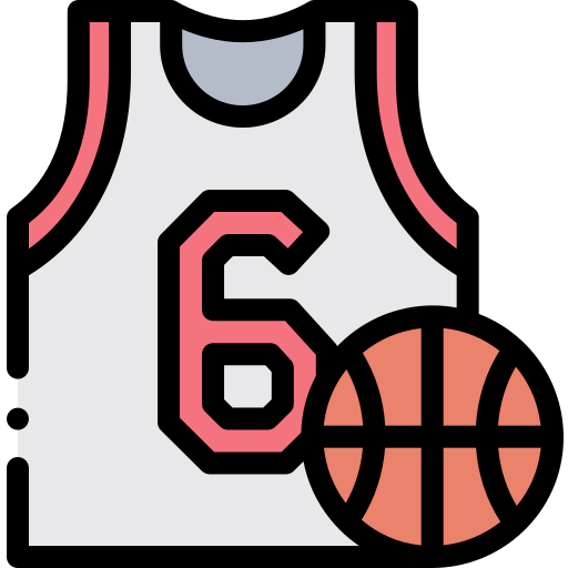 Баскетбольная майка Detailed Rounded Lineal color иконка