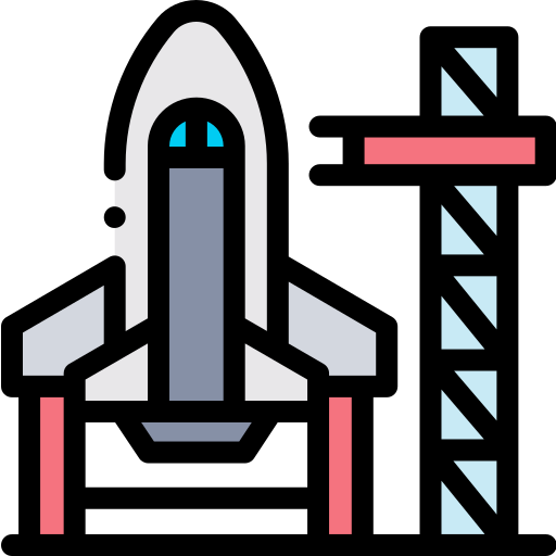 Spaceship Detailed Rounded Lineal color icon