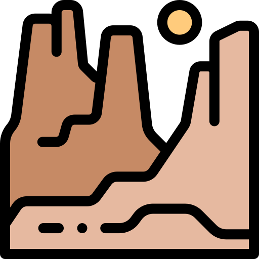 Grand canyon Detailed Rounded Lineal color icon