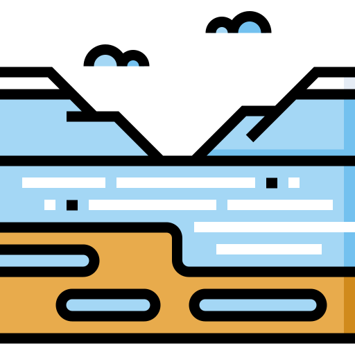 tundra Detailed Straight Lineal color ikona