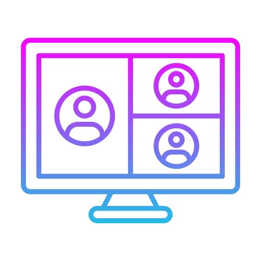 Online meeting Generic gradient outline icon