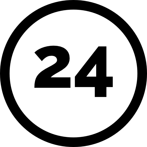 24 часа Basic Rounded Lineal иконка