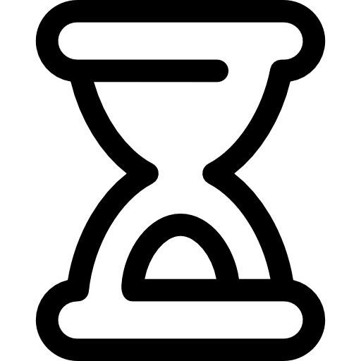 Песочные часы Basic Rounded Lineal иконка