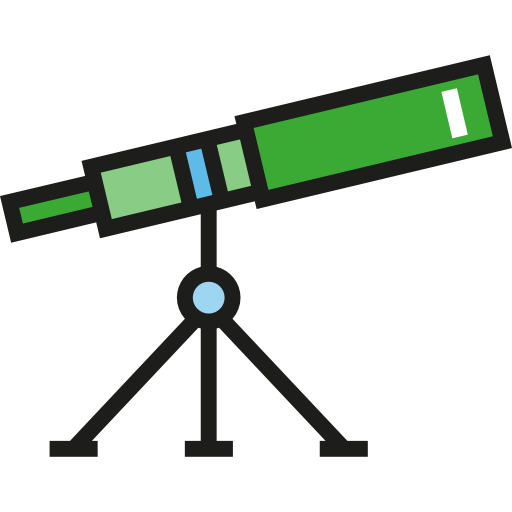 望遠鏡 Detailed Straight Lineal color icon