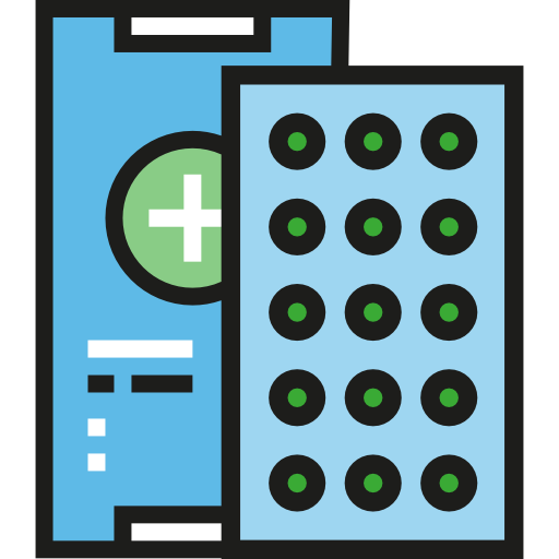 medicinali Detailed Straight Lineal color icona