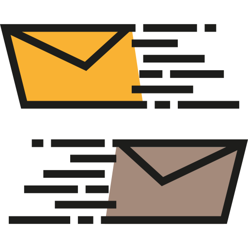 correos electrónicos Detailed Straight Lineal color icono