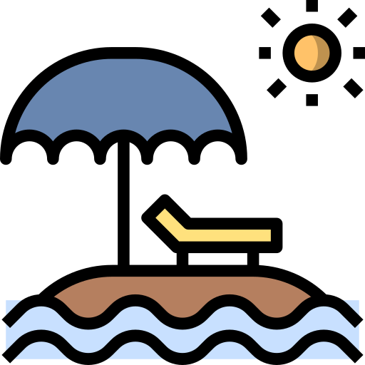 playa Surang Lineal Color icono