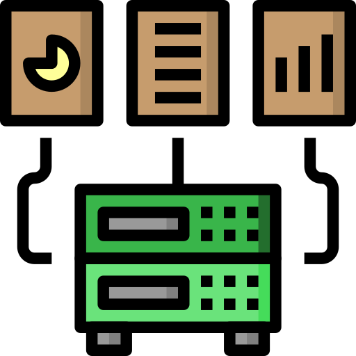 Database Surang Lineal Color icon