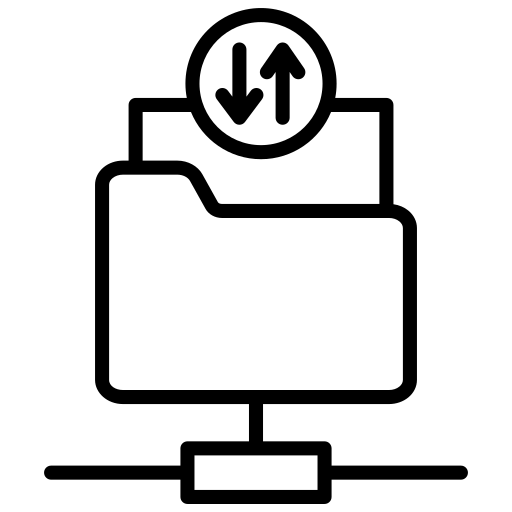 ftp Generic black outline icono