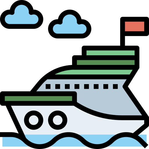 barco Surang Lineal Color Ícone