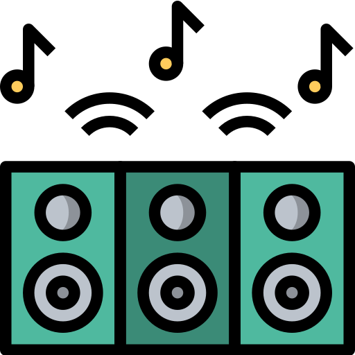 audio Surang Lineal Color ikona