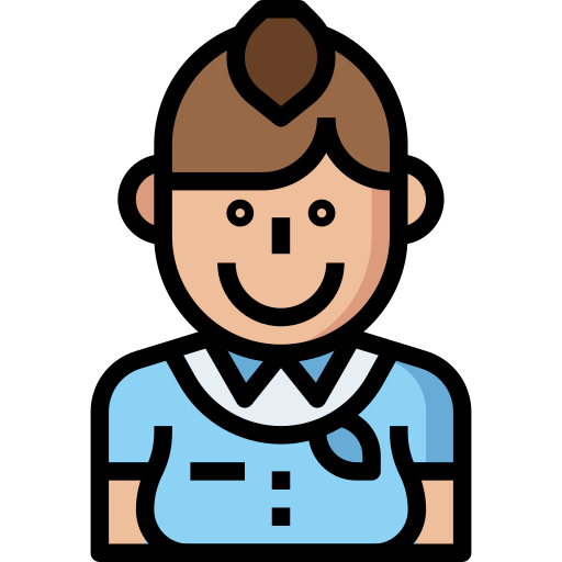 Air hostess Surang Lineal Color icon