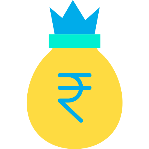 torba z pieniędzmi Kiranshastry Flat ikona