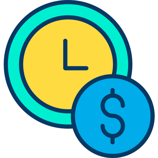 Tiempo es dinero Kiranshastry Lineal Color icono