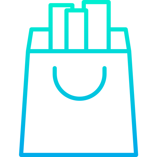 Shopping bag Kiranshastry Gradient icon