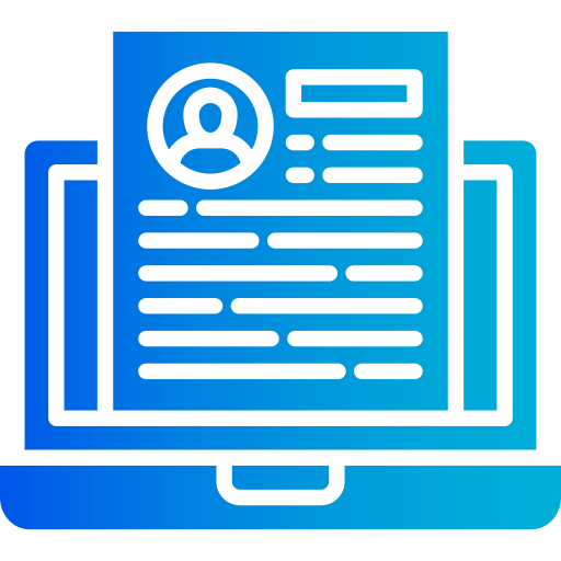 currículum en línea Generic gradient fill icono