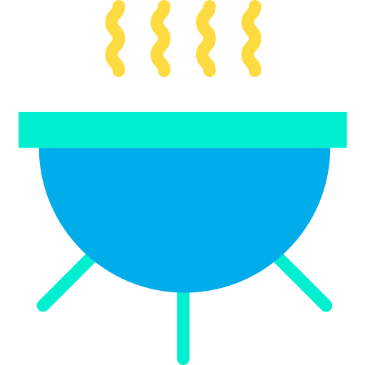 un barbecue Kiranshastry Flat Icône