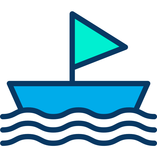 barca a vela Kiranshastry Lineal Color icona