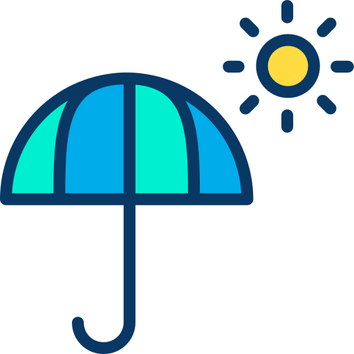 parasol słoneczny Kiranshastry Lineal Color ikona