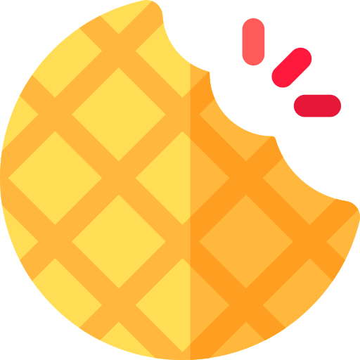 Stroopwafel Basic Rounded Flat icono