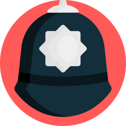 policja Detailed Flat Circular Flat ikona