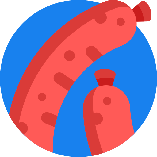 Колбаса Detailed Flat Circular Flat иконка