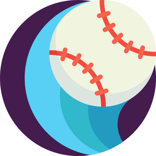 Pelota de béisbol Detailed Flat Circular Flat icono