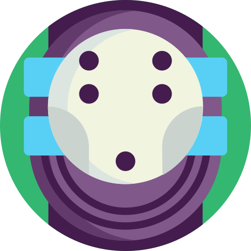 Knee pad Detailed Flat Circular Flat icon
