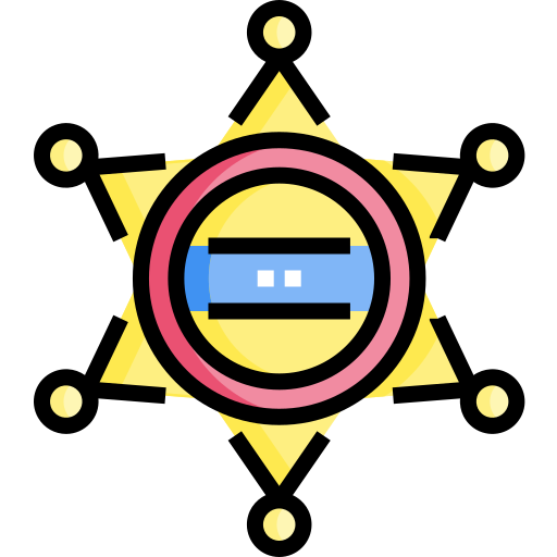 значок шерифа Detailed Straight Lineal color иконка