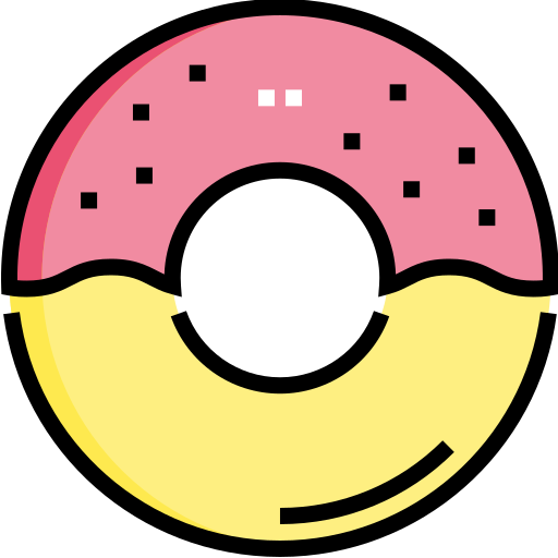 krapfen Detailed Straight Lineal color icon